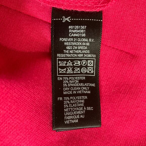 Colorblock strapless bodycon mini dress, ladies small pink orange clubwear - Picture 6 of 7